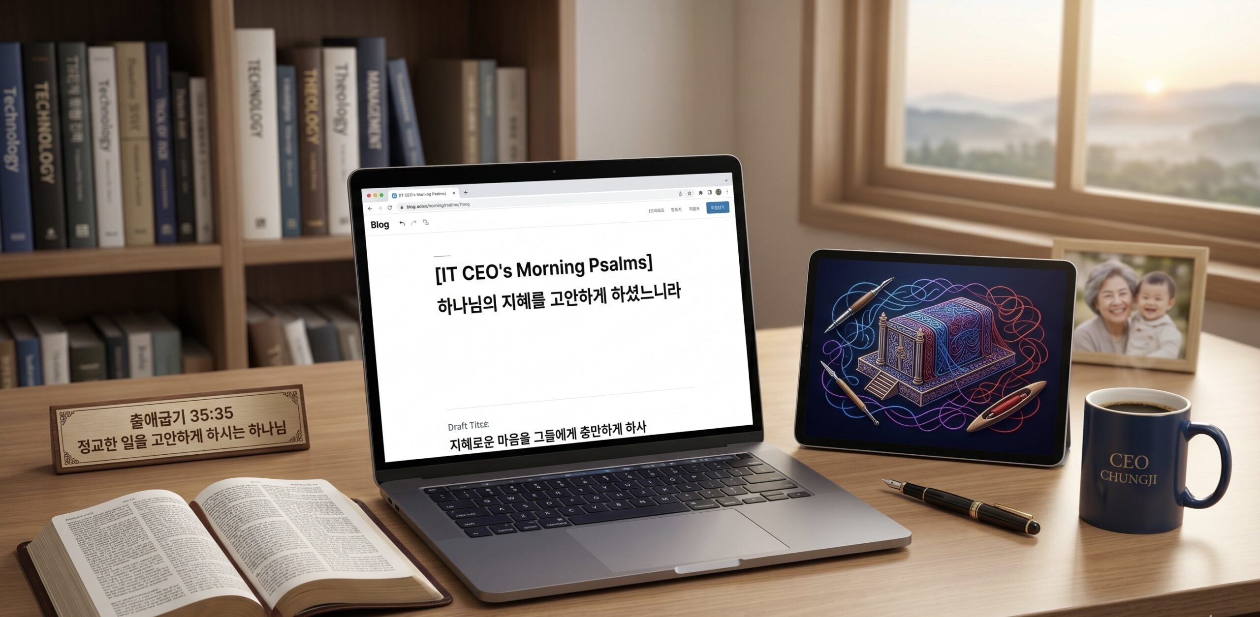 지혜를 충만하게 하사 정교한 일을 고안하게 하시는 하나님: 마음이 먼저고 능력은 그 뒤를 따른다 (출애굽기 35장 35절) – IT CEO의 새벽 잠언